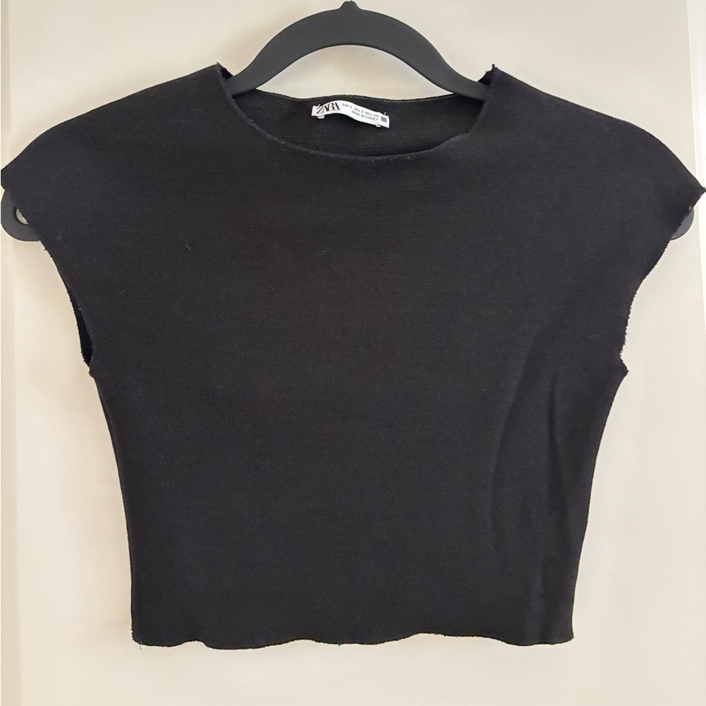 Zara Black Crop Top